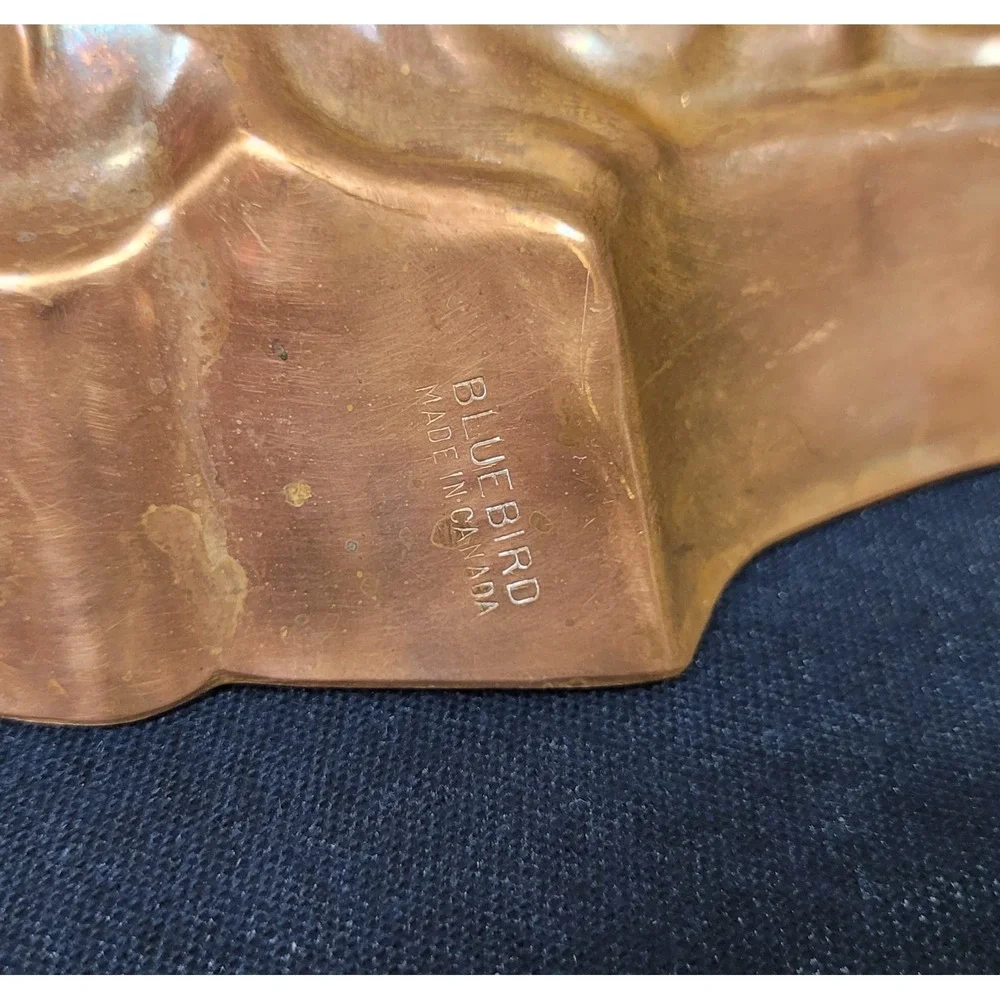 Vintage 1970s Bluebird Canadian-made Copper Fish Mold or Wall Hanging Decor
